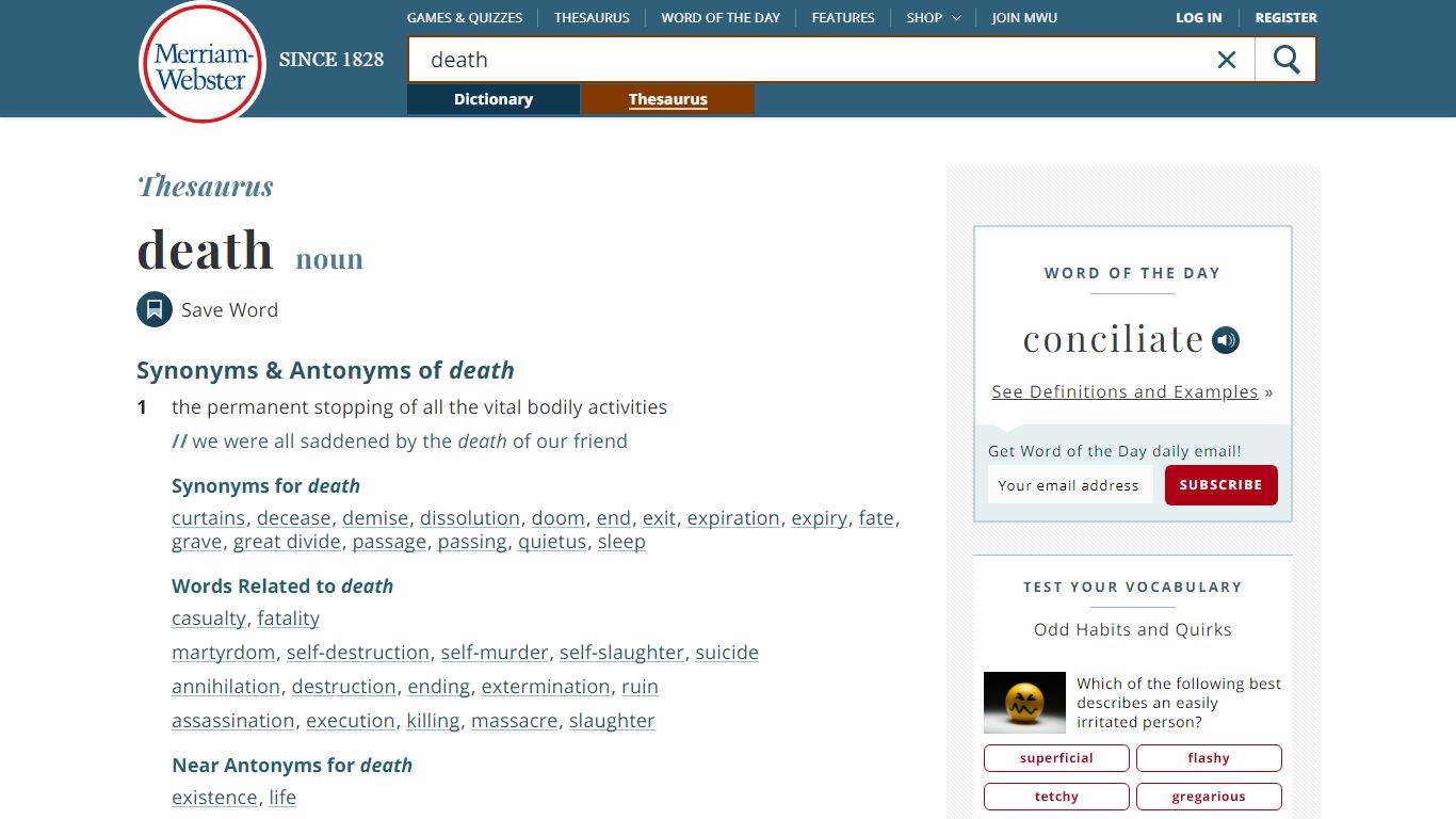 105 Synonyms & Antonyms of DEATH - Merriam-Webster